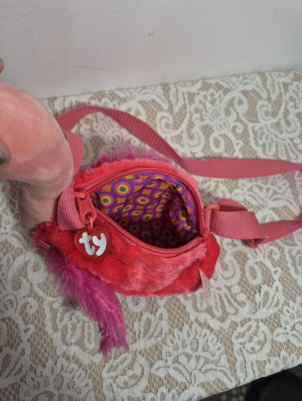 Ty Flamingo Purse